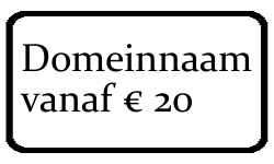 De meeste domeinnamen vanaf € 20 per jaar.